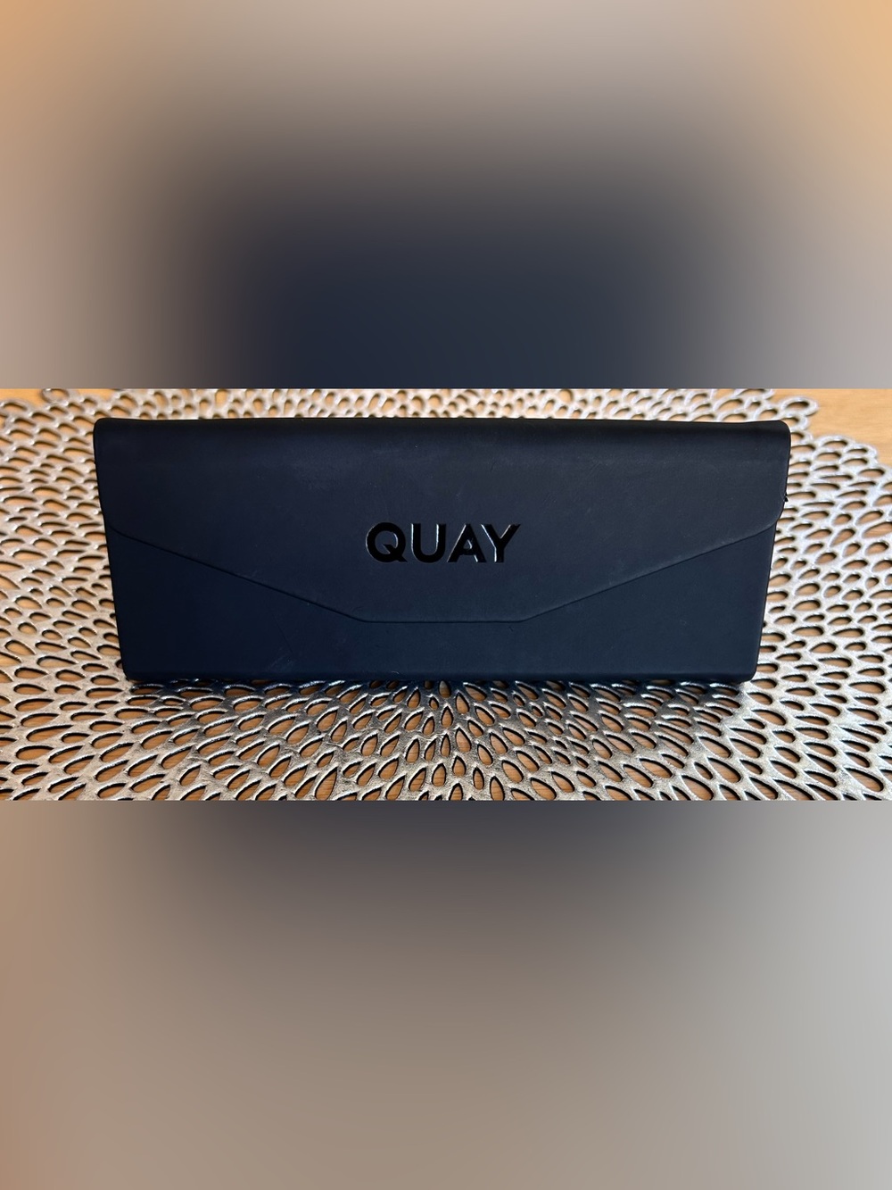Quay Australia One Frame Black Fold-Over Sunglasses Case